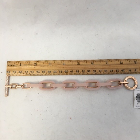 Michael Kors Rose Gold-Tone Pavé Toggle Bracelet - Picture 3 of 3